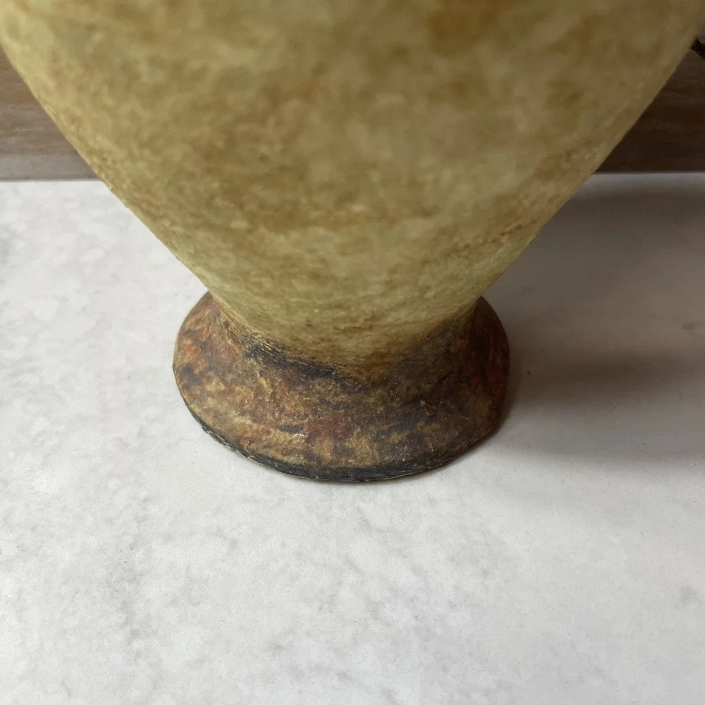 Antique Terracotta Single Metal Handle  Vase Jug
